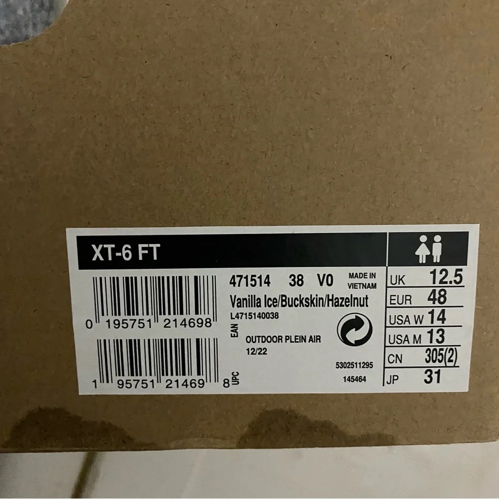 Salomon : XT-6 FT : Men’s : size : 13 : vanilla ice buckskin hazelnut sneakers - Picture 15 of 16